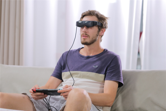 1080P 3Dメガネ HDMI & TYPE C 1800 Nits VR スマートメガネ ビデオ / ゲーム